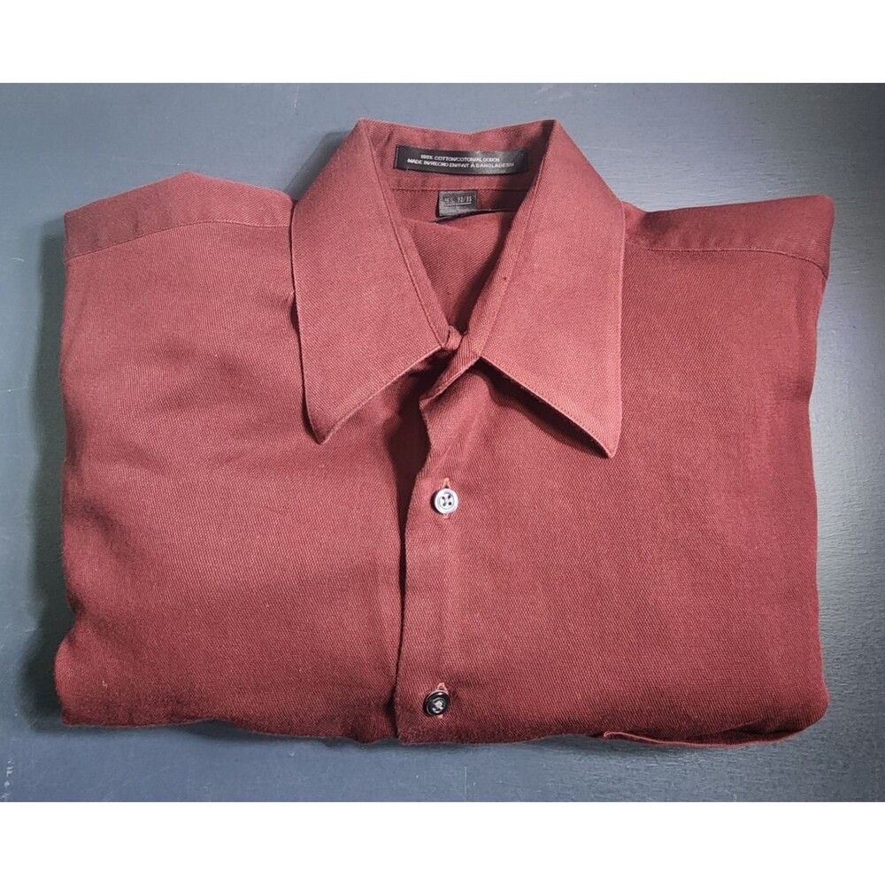 DKNY Long Sleeve Button Up Men's Dress Shirt Size L (16, 32/33)